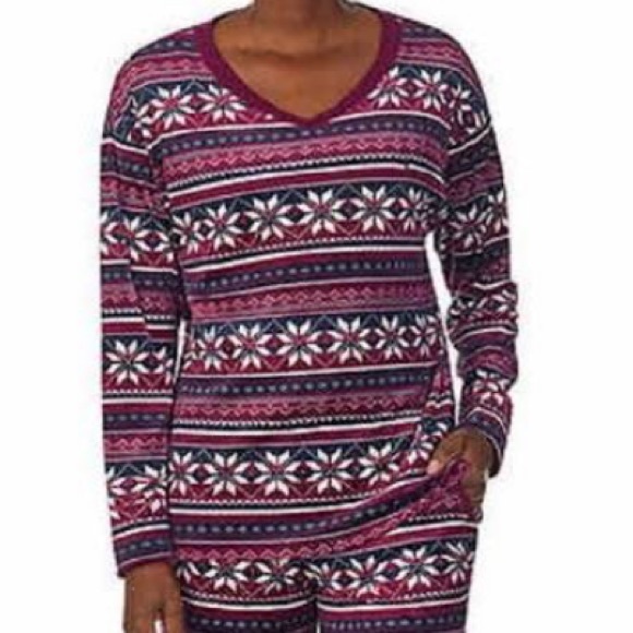 Brand new Nautica navy & burgundy 2 piece pajama set!! - Picture 4 of 9